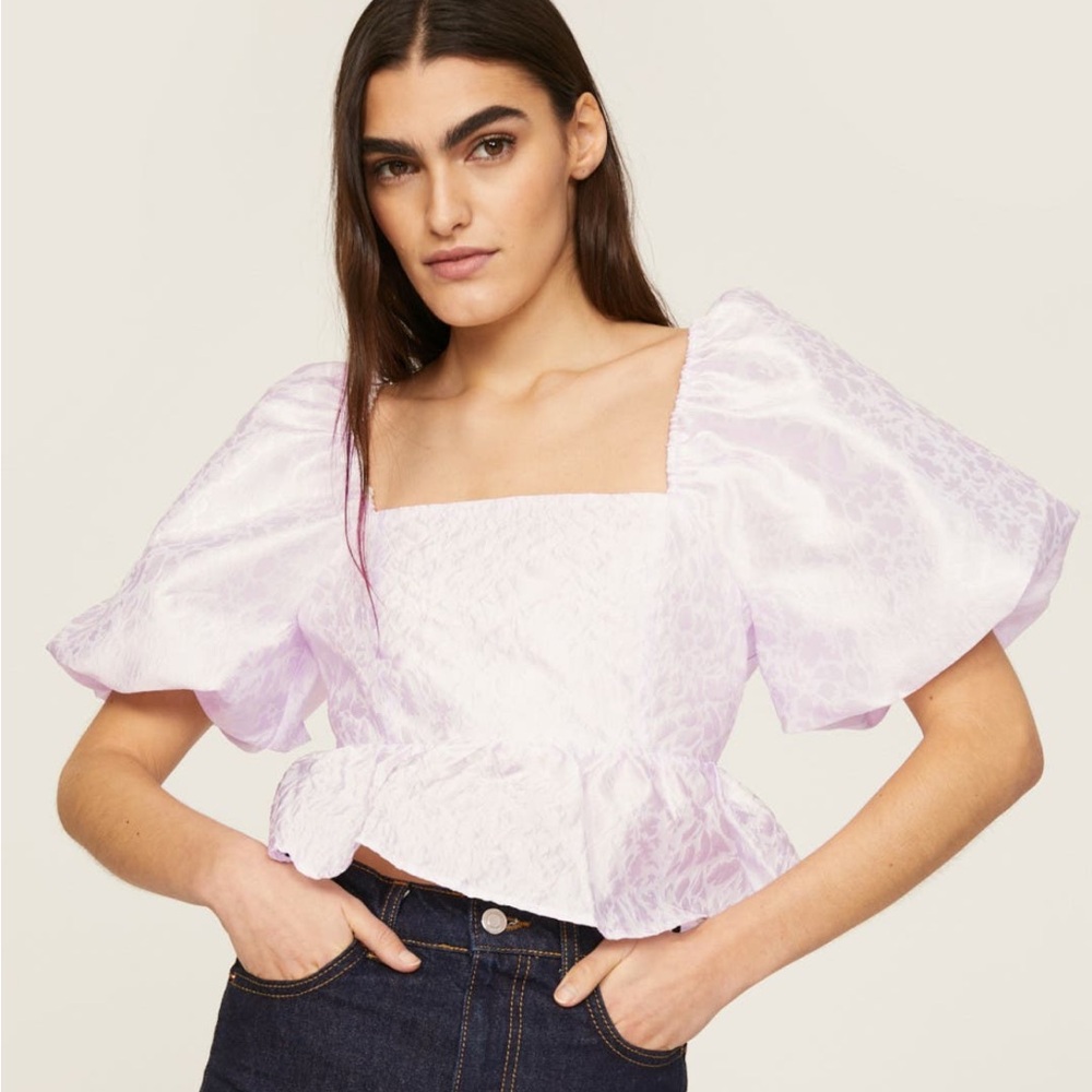 Peter Som Textured Crop Top